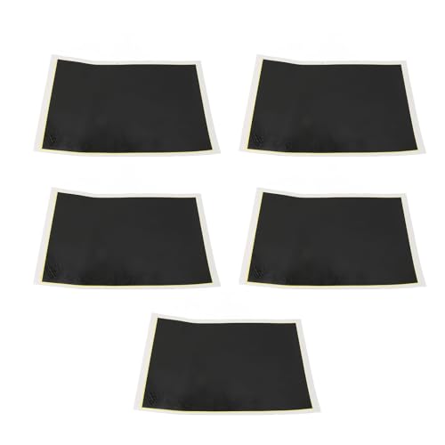5pcs schwarzes Markierpapier, Gravurmarkierungspapier Kunsthandwerk Baupapier für Keramikglaskristallsteinfliesen Metall Keramik Glas DIY -Karten machen von Gsycle