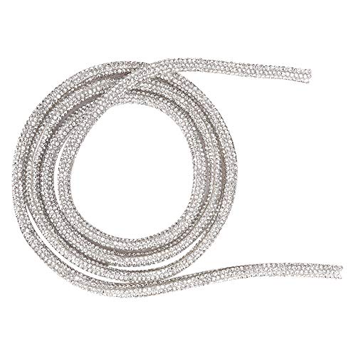 6 mm rundes band, 1m Glitzer glänzender Stoffverkleidung Bling -Schuhschnürsenkel für Brautkleidermöbel Telefon Haufen von Gsycle