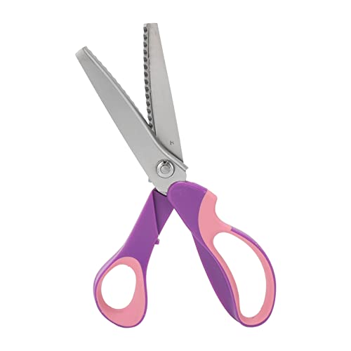 Fabric Pinking Shears, High Hardness Stainless Steel Zig Zag Cut Scissors Sewing Scissors for Paperboard Leather Fabric von Gsycle
