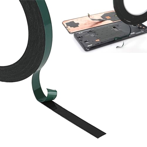 Gsycle Doppelseitiges Telefon-Reparatur-Klebeband, 10 m Länge, 2 mm Breite, selbstklebendes Schaumstoff-Klebeband, Rolle, LCD-Bildschirm-Reparatur-Aufkleber für die Reparatur von von Gsycle