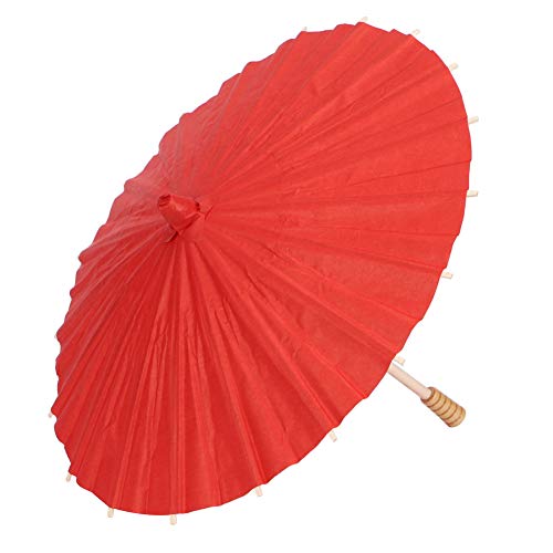 Gsycle Papierschirme, Papierschirm, Bastelschirm, DIY-Dekorationsschirm, Dekorativer Papierschirm, Kleines Dekor, Foto-Requisite(Rot) von Gsycle