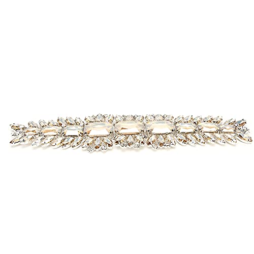 Kristall -Strasskettenkette, handgefertigte Strasssteine ​​Applique Diamond Ribbons Basteldekoration zum Nähen DIY Brautkleider Taschen Schuhe Schuhe (Champagne) von Gsycle