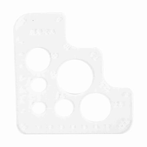 Runde Ecknähte Lineal, klarer Acrylkreis Zeichnungsvorlage Kreis Schablone für Lederholzbearbeitungsnähung Positionierung (A (rounded corner ruler)) von Gsycle