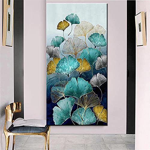 Diamond Painting Grüne Blätter,5D Diamant Painting Bilder für Erwachsene Kinder,Diaments Painting groß Vollbohrer,DIY Diamond Painting Full Set,für Heimdekor Wand Kunsthandwerk Geschenk 30x90cm von Gtohoo