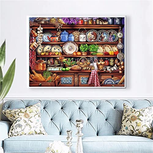 Gtohoo 5D Diamond Painting Küche,Diamant Painting Bilder für Erwachsene Kinder,DIY Diamanten Malen nach Zahlen Kit,Diamant Painting Full Set Kristall Kunsthandwerk für Haus Wand Dekorationen 70x100cm Gtohoo 5D Diamond Painting Küche,Diamant Painting Bilder für Erwachsene Kinder,DIY Diamanten Malen nach Zahlen Kit,Diamant Painting Full Set Kristall Kunsthandwerk für Haus Wand Dekorationen 70x100cm von Gtohoo