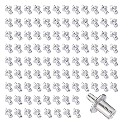 100 Stück Aluminiumkernnieten mit rundem Kopf, M5 x 7 mm Hammerantrieb-Nieten, Schlag-Typ, erweiterbare Blindniete für Haushalte, mechanische, elektronische Geräte 100 Stück Aluminiumkernnieten mit rundem Kopf, M5 x 7 mm Hammerantrieb-Nieten, Schlag-Typ, erweiterbare Blindniete für Haushalte, mechanische, elektronische Geräte von Gtziqa