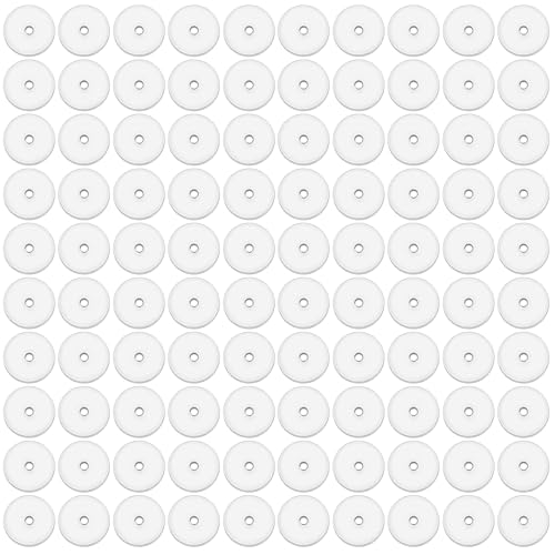 100 Stück Silikon-Ohrring-Verschlüsse, Stopper für Piercings, 7 mm Ohrläppchenstütze, transparente Scheiben, Stabilisator-Pads für schwere Ohrringe, Heilung, kein Ziehen, Ohrläppchen-Stütz-Patches von Gtziqa