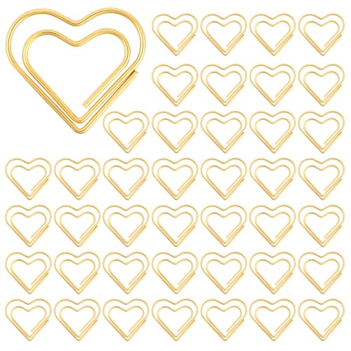 120 Stück niedliche goldene Herz-Büroklammern, Liebesherzform, Mini-Edelstahl-Clips, kleine Binder-Büroklammern, dekorativ, ausgefallene Lesezeichen, Zubehör für Hochzeit, Dekoration, Büro, Schule 120 Stück niedliche goldene Herz-Büroklammern, Liebesherzform, Mini-Edelstahl-Clips, kleine Binder-Büroklammern, dekorativ, ausgefallene Lesezeichen, Zubehör für Hochzeit, Dekoration, Büro, Schule von Gtziqa