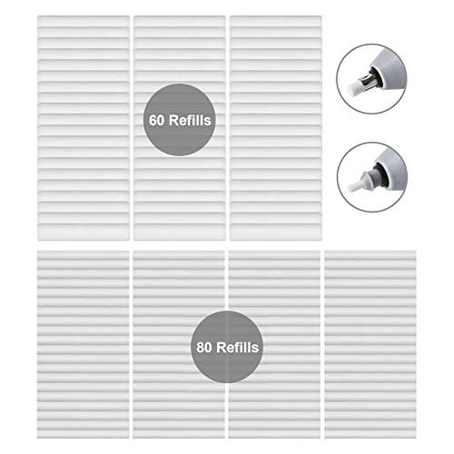 GuDoQi 140 Stück Ersatzradiergummis für Elektrischer Radiergummi, Elektrischer Eraser Refills, Ersatzradierer für Radierstift, 2 Größen (2.3mm 80pcs und 5mm 60pcs) von GuDoQi