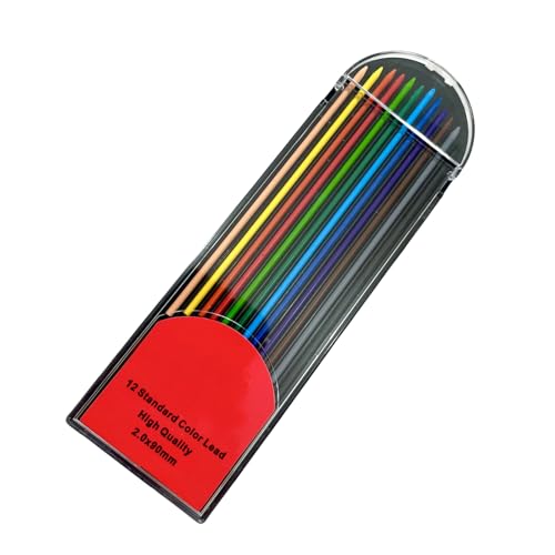 12pcs 2 0 Mm Bleistift Nachfüllungen Für 2 0 Mm Mechanische 12 Farb Nachfüllungen Künstlerische Kunstzeichnung Skizzieren Und Kritzeleien Studentenkünstler von Guaber