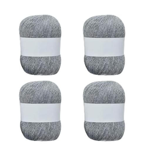 4 Rollen langes Plüsch-Kaschmirgarn, handgestricktes Garn für Schal, Häkelwolle, Mischgarn. 4 Rollen langes Plüsch-Kaschmirgarn, handgestricktes Garn für Schal, Häkelwolle, Mischgarn. von Guaber