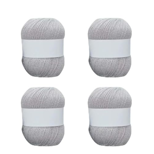 4 Rollen langes Plüsch-Kaschmirgarn, handgestricktes Garn für Schal, Häkelwolle, Mischgarn. 4 Rollen langes Plüsch-Kaschmirgarn, handgestricktes Garn für Schal, Häkelwolle, Mischgarn. von Guaber