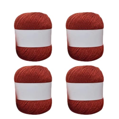 4 Rollen langes Plüsch-Kaschmirgarn, handgestricktes Garn für Schal, Häkelwolle, Mischgarn. von Guaber