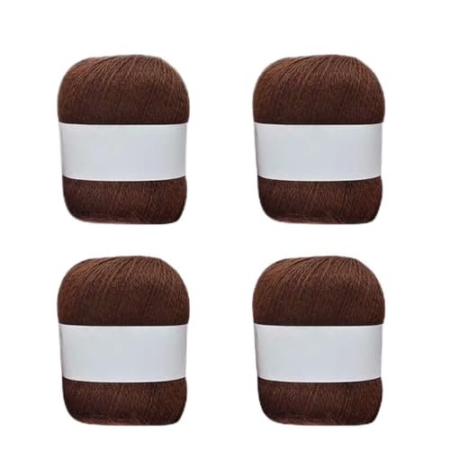 4 Rollen langes Plüsch-Kaschmirgarn, handgestricktes Garn für Schal, Häkelwolle, Mischgarn. 4 Rollen langes Plüsch-Kaschmirgarn, handgestricktes Garn für Schal, Häkelwolle, Mischgarn. von Guaber