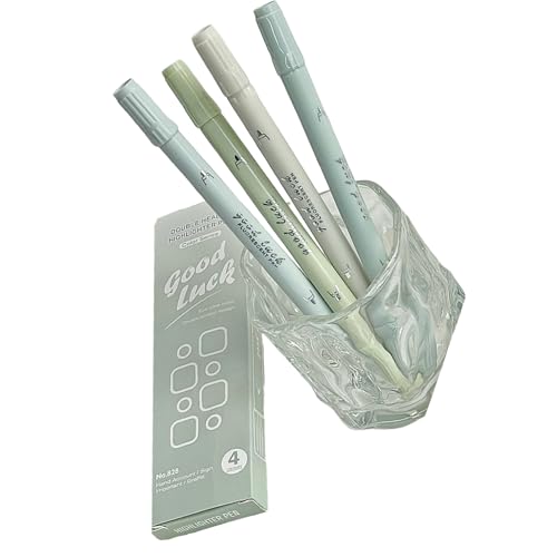 4 Stück Doppelkopf-Textmarker, Malerei, Bibelmarker, Stifte, Marker, Büro, Schulbedarf von Guaber