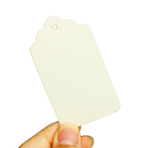 50 x Schmuck-Tags-Geschenk, rechteckig, zum Aufhängen, Kleidung, mit Loch, für Hochzeit, Weihnachten, Geschenk 50 x Schmuck-Tags-Geschenk, rechteckig, zum Aufhängen, Kleidung, mit Loch, für Hochzeit, Weihnachten, Geschenk von Guaber