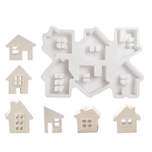 6-in-1-Haus Silikonformen Für Epoxidharz Schokoladen Schokoladen Dekoration Silikone Kerze Für Kerzenseife Making Silicon Set 6-in-1-Haus Silikonformen Für Epoxidharz Schokoladen Schokoladen Dekoration Silikone Kerze Für Kerzenseife Making Silicon Set von Guaber