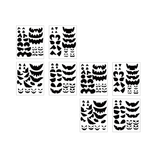 8x/set/set Halloween Aufkleber Kürbisse Ausdrücke Selbstklebende Halloween Dekorationen von Guaber