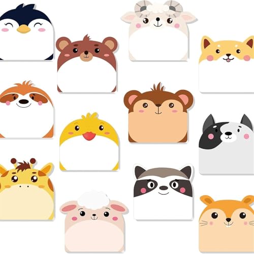 Cartoon Notes Paper 360 Sheets Adhesive Notes Small Notepads Pocket Memo Pad Reminder On Notebook Planner Computer Animal Note von Guaber