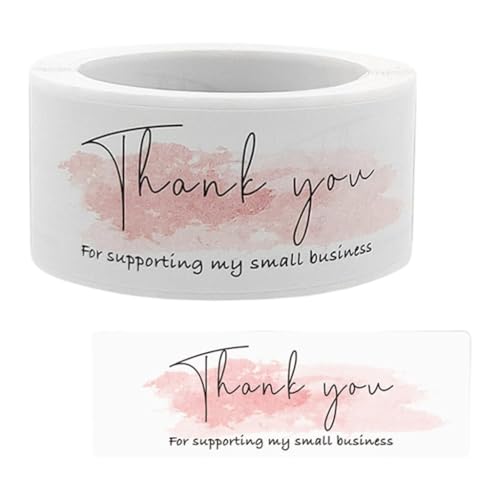 Guaber 120 Stück/Rolle "Thank You"-Aufkleber, Klebeetiketten zum Verpacken von Umschlägen, Versiegeln und Backen von Guaber