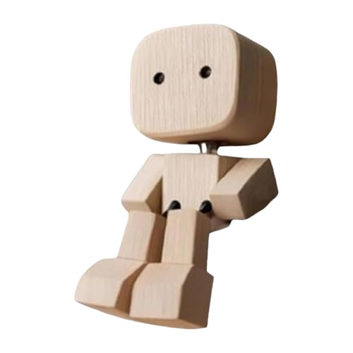Guaber Schwankende Holzfigur Auto Ornament - Handgeschnitzt mit Magnetfuß, Kopfschütteln, Stressabbau für Armaturenbrett Guaber Schwankende Holzfigur Auto Ornament - Handgeschnitzt mit Magnetfuß, Kopfschütteln, Stressabbau für Armaturenbrett von Guaber
