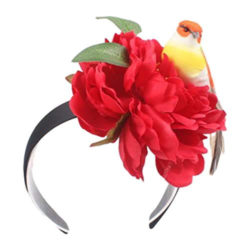 Halloween-Haarreif, riesige Pfingstrose, Kopfbedeckung, Blumen-Kopfschmuck, Kinder-Stirnband, Geburtstagsparty, Blumenmotto-Party, Kopfschmuck, Simulationsblume von Guaber