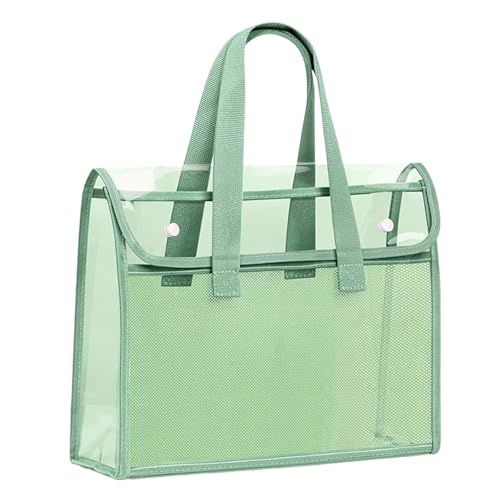 Handheld-Dokumenten-Organizer, wasserabweisend, transparent, PVC-Beutel, Datei-Aufbewahrungstasche für Büro, professionelle Studenten, transparente PVC-Tasche von Guaber