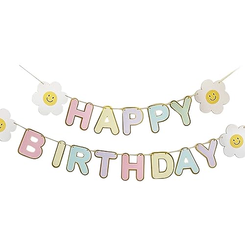 Happy Birthday For With Flower For Shower Gift Girls And Boys Party Decorations Happy Decorations And Purple von Guaber