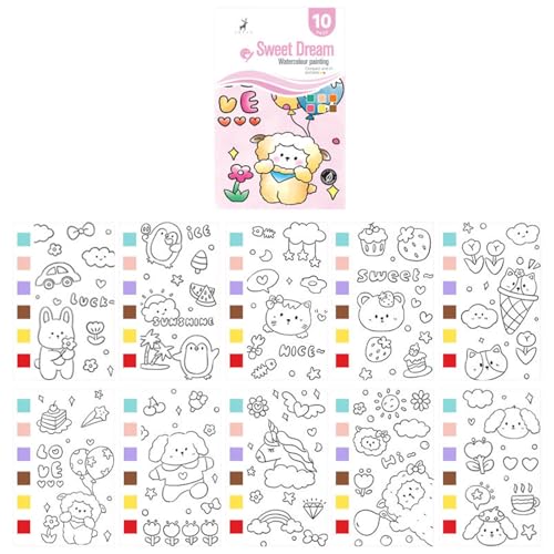 Kinder Skizzieren Buch Mehrere Themen Aquarellmalerei Malerei Lebendiger Farbabsorption Für Heimschule Oder Reisebereich Kinderfarben Mit Aquarellkarten Kinder Skizzieren Buch Mehrere Themen Aquarellmalerei Malerei Lebendiger Farbabsorption Für Heimschule Oder Reisebereich Kinderfarben Mit Aquarellkarten von Guaber