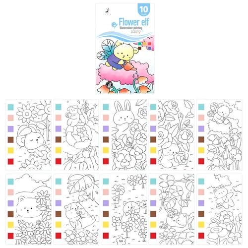 Kinder Skizzieren Buch Mehrere Themen Aquarellmalerei Malerei Lebendiger Farbabsorption Für Heimschule Oder Reisebereich Kinderfarben Mit Aquarellkarten von Guaber