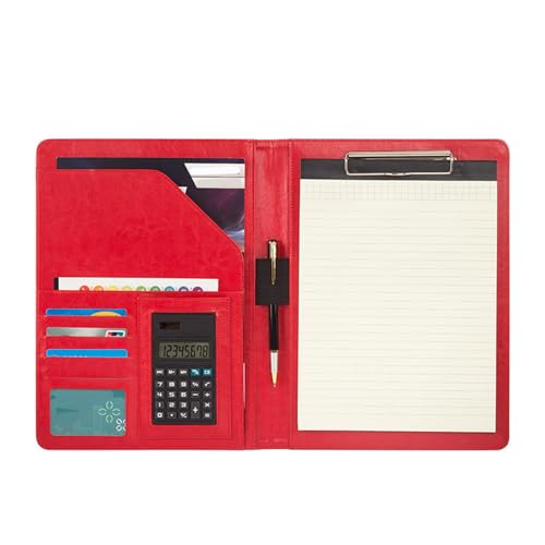 Konferenzmappe, Leder-Klemmbrett, Business-Dokumenten-Organizer mit mehreren Fächern, elastischer Stiftschlitz mit Notiz Konferenzmappe, Leder-Klemmbrett, Business-Dokumenten-Organizer mit mehreren Fächern, elastischer Stiftschlitz mit Notiz von Guaber