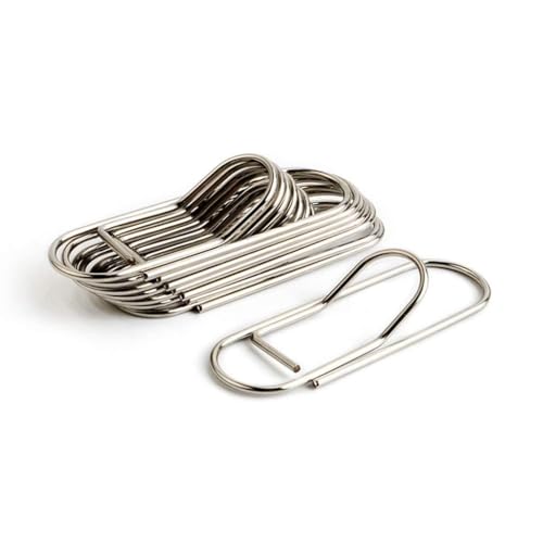 Metall-Büroklammern-Set, groß, dekorativ, 6,1 x 2,3 cm, Büro-Bindungszubehör, Bindung zum Nähen, groß, 25 Stück von Guaber