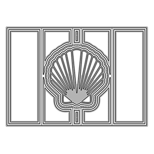 Metallschablone, Schablone, Scrapbooking, Stanzformen, Muschelform für Kartenherstellung, Scrapbooking, Albu-Muschel-Vorlage Metallschablone, Schablone, Scrapbooking, Stanzformen, Muschelform für Kartenherstellung, Scrapbooking, Albu-Muschel-Vorlage von Guaber