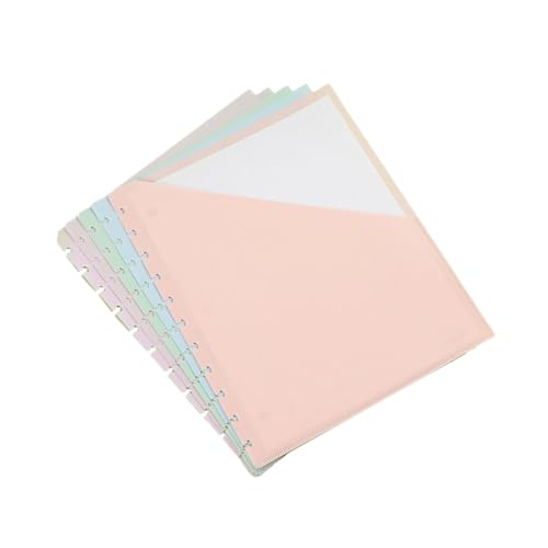 Ordner-Trennblätter mit 11 Löchern, gelocht, mit Tasche, 24,1 x 29,8 cm, 3 Löcher, Notizbuch, Nachfüllpapier, Notizbuch, Nachfüllpackungen, 5 Stück von Guaber