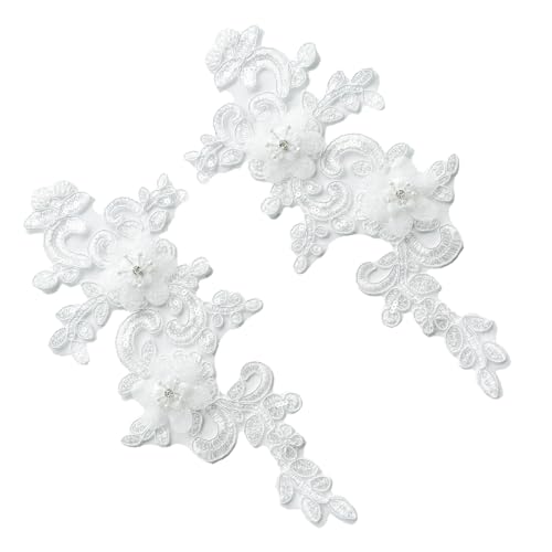 Spitzenstoff Blumenkragen Damen Hochzeitskleid Pailletten Stickerei für Kleidung Dekoration Party Wear Zubehör von Guaber