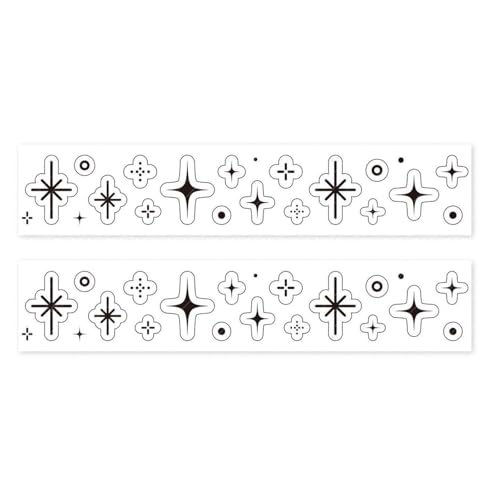 Washis-Klebeband, dekorative Klebebänder, Sternmuster, PET, koreanische Stile, Scrapbooking-Zubehör für Tagebuch, Kunst, Handwerk, Sternmuster, selbstklebende Künstlerbänder, dekorativ für Tagebücher Washis-Klebeband, dekorative Klebebänder, Sternmuster, PET, koreanische Stile, Scrapbooking-Zubehör für Tagebuch, Kunst, Handwerk, Sternmuster, selbstklebende Künstlerbänder, dekorativ für Tagebücher von Guaber