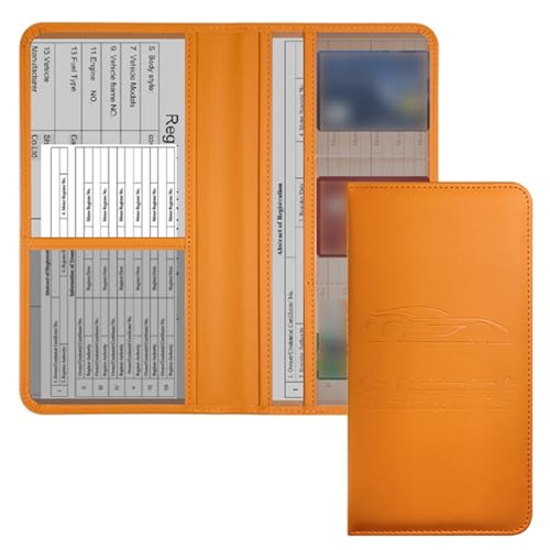 Wasserdichtes Auto Dokument Organizer Lederfahrzeug Registrierungshalter 5.15x9.56inch Für Fahrzeugpapierversicherungen Reisefreundlicher Anmeldungshülle von Guaber