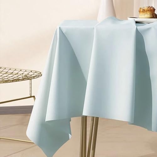 Gualiy Tischdecke PVC Quadratisch, Tischdecke 120 x 160 Tischtuch Abwaschbar Einfarbig Tischdecke für Couchtisch, Hellblau Gualiy Tischdecke PVC Quadratisch, Tischdecke 120 x 160 Tischtuch Abwaschbar Einfarbig Tischdecke für Couchtisch, Hellblau von Gualiy