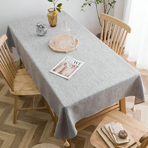 Gualiy Tischdecke Quadratisch Abwaschbar, Tischdecken 132 x 200 Polyester Baumwolle Tischdecke Abwischbar Pflegeleicht Einfarbig Tischdecke für Glastisch, Grau Gualiy Tischdecke Quadratisch Abwaschbar, Tischdecken 132 x 200 Polyester Baumwolle Tischdecke Abwischbar Pflegeleicht Einfarbig Tischdecke für Glastisch, Grau von Gualiy