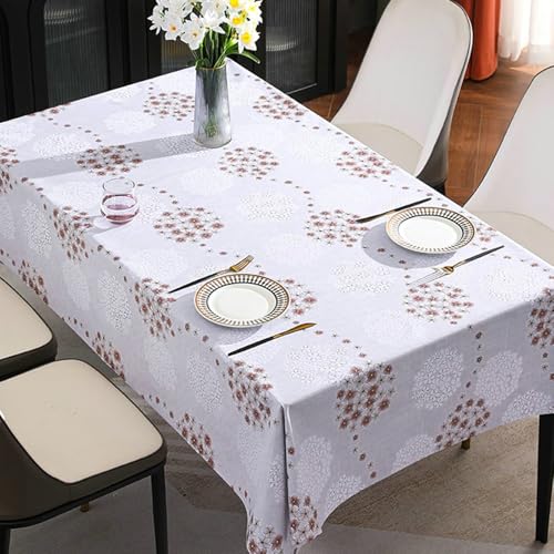 Gualiy Tischdecke Rechteckig, Tischtuch 120 x 170 PVC Tischdecke Abwaschbar Antirutsch Blumen Muster Tischdecken für Esstisch, Kaffee Hellgrau Gualiy Tischdecke Rechteckig, Tischtuch 120 x 170 PVC Tischdecke Abwaschbar Antirutsch Blumen Muster Tischdecken für Esstisch, Kaffee Hellgrau von Gualiy