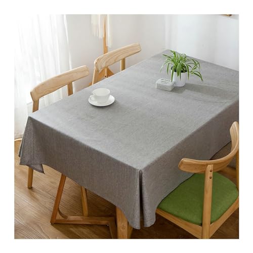 Tischdecken Rechteckig, Tischtuch 120x160CM Leinen Abwaschbare Tischdecke Küche Einfarbig Tischdecken für Wohnzimmer, Grau Tischdecken Rechteckig, Tischtuch 120x160CM Leinen Abwaschbare Tischdecke Küche Einfarbig Tischdecken für Wohnzimmer, Grau von Gualiy