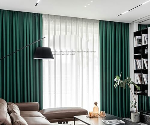 Verdunklungsvorhänge Thermo 2er Set, Blickdichte Vorhänge Wohnzimmer mit Haken 102x244CM Einfarbig Gardinen Grün Vorhänge für Esszimmer Verdunklungsvorhänge Thermo 2er Set, Blickdichte Vorhänge Wohnzimmer mit Haken 102x244CM Einfarbig Gardinen Grün Vorhänge für Esszimmer von Gualiy