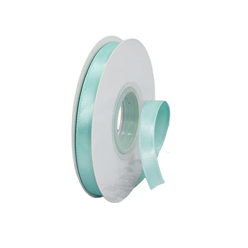 GuangChengTong 1,9 cm breit, 22,7 m, 5 Rollen Set, einseitiges Satinband, kariertes Band für Geschenkverpackungen, Dekoration, Kunst, Handwerk, DIY (1064 Hellgrün) von GuangChengTong