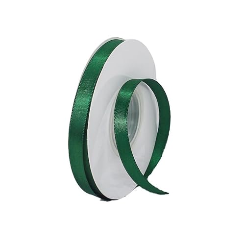 GuangChengTong 587 Satinband, kariert, 1,9 cm breit, 22,7 m, 5 Rollen (587 Waldgrün) von GuangChengTong