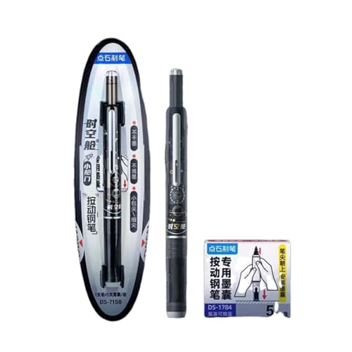 Guangcailun Twsbi Eco Füllfederhalter, mittlere Feder für klares, blutfreies Schreiben, mittlere Feder mit klarer Spitze für gleichmäßiges Schreiben ohne, Schwarz, ErasableBlue 1+5 Guangcailun Twsbi Eco Füllfederhalter, mittlere Feder für klares, blutfreies Schreiben, mittlere Feder mit klarer Spitze für gleichmäßiges Schreiben ohne, Schwarz, ErasableBlue 1+5 von Guangcailun