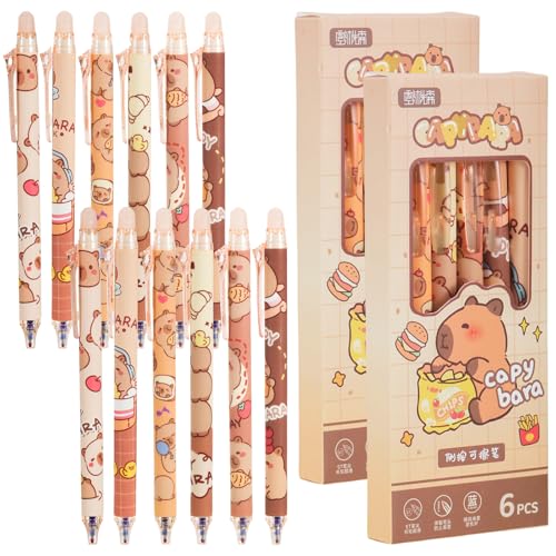 Radierbarer Kugelschreiber,12St Radierbarer Tintenroller Capybara Gelstifte Radierbar 0.5MM Tintenroller Radierbar Erasable Pen Set Radierbarer Kugelschreiber Stifte Set für Schul,Studenten,Bürobedarf Radierbarer Kugelschreiber,12St Radierbarer Tintenroller Capybara Gelstifte Radierbar 0.5MM Tintenroller Radierbar Erasable Pen Set Radierbarer Kugelschreiber Stifte Set für Schul,Studenten,Bürobedarf von Guangcailun