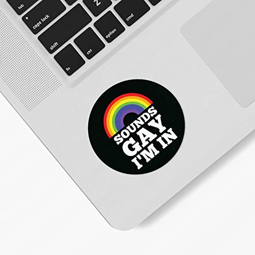 Sounds Gay I'm in Gay Aufkleber Lesbischer Gay Progress Pride Aufkleber Etikett 3,8 cm Regenbogen LGBT Aufkleber für Wasserflaschen, Laptop-Umschlagversiegelungen, Urlaub, Valentinstag, Partyzubehör, Sounds Gay I'm in Gay Aufkleber Lesbischer Gay Progress Pride Aufkleber Etikett 3,8 cm Regenbogen LGBT Aufkleber für Wasserflaschen, Laptop-Umschlagversiegelungen, Urlaub, Valentinstag, Partyzubehör, von Guangpat
