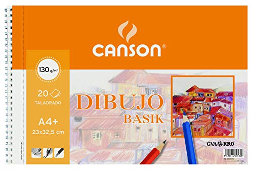Canson 200409580 Zeichenblock, 130 g, 20 Blatt, A4 von Canson