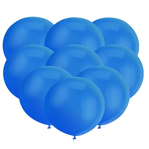18 Zoll Großer Runder Ballon Latex Riesiger Luftballone Jumbo Dicke Ballone für Foto-Aufnahmen/Geburtstag/Hochzeitsfest/Festival/Event/Karnevals-Dekorationen 30ct / pack Blau von GuassLee