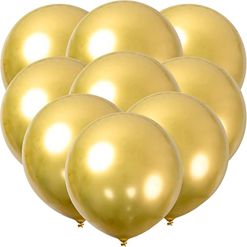 GuassLee 30 Stück goldene Luftballons 45,7 cm große goldene metallische Chromballons große Latexballons für Geburtstag Hochzeit Babyparty Party Dekorationen von GuassLee